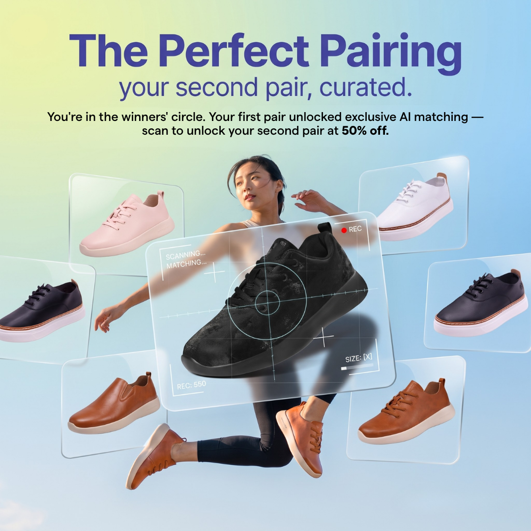The Perfect Pairing — a 20-second style scan reveals your match and unlocks 50% off your second pair.